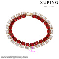 71266 Xuping wholesale jewellery shop interior decoration luxury gold bracelet pave gemstones